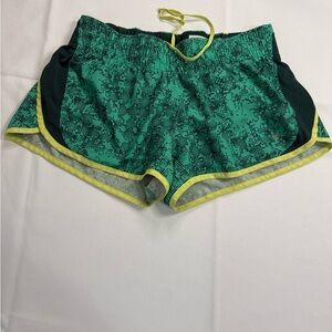 Green and Yellow Women's Shorts